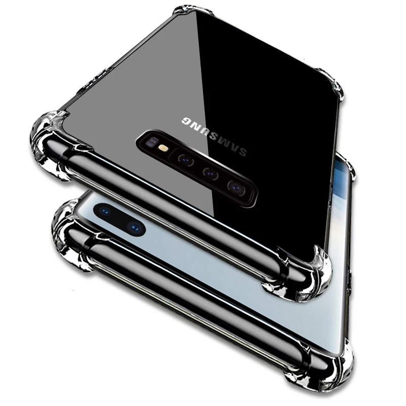 Противоударный прозрачный силиконовый чехол для Samsung galaxy s10e кристальный