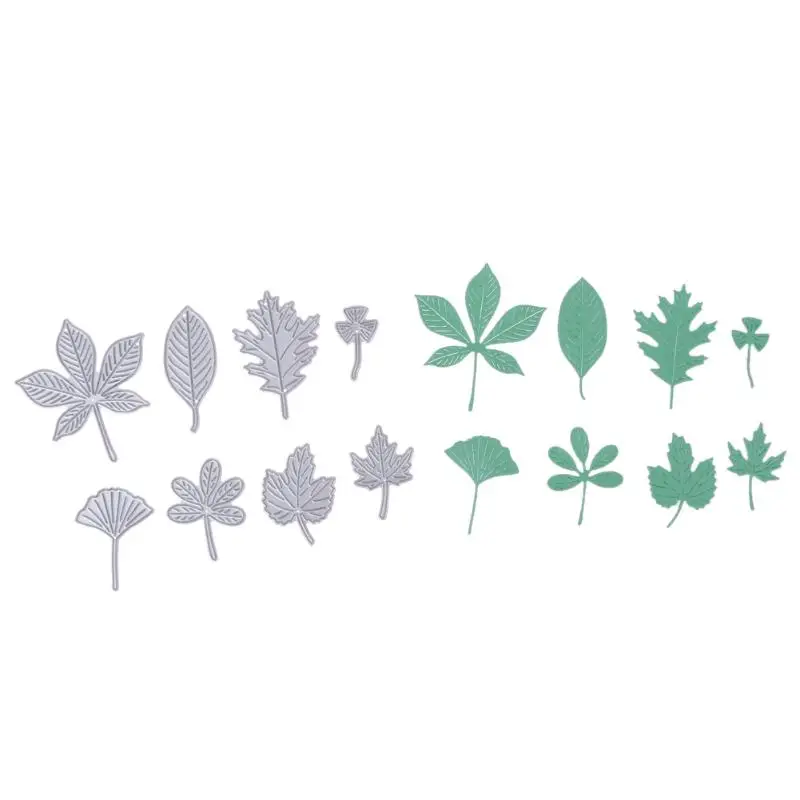 

8pcs/set Metal Leaves Cutting Dies Stencils for DIY Scrapbooking Decorative Embossing Folder Crafts Embossing Paper Cards