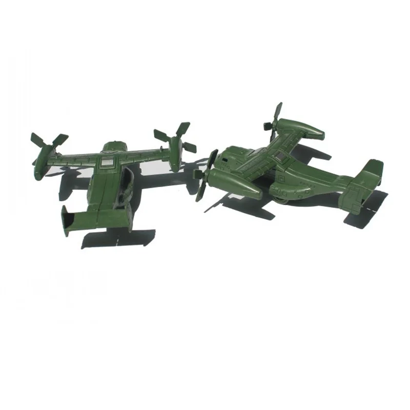 

2pcs Aircraft Helicopter Model Army Men Toy Soldier Accessories Military Model