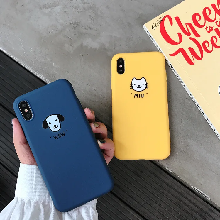 Ins Горячая Kawaii милые кошки коробка животное Япония Собака Телефон чехол для iPhone 6