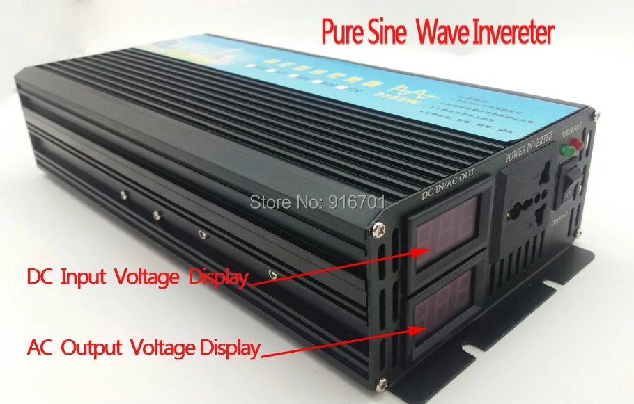

Free Shipping 2000W DC 60V TO AC 220V 60HZ Off Grid Pure Sine Wave Inverter