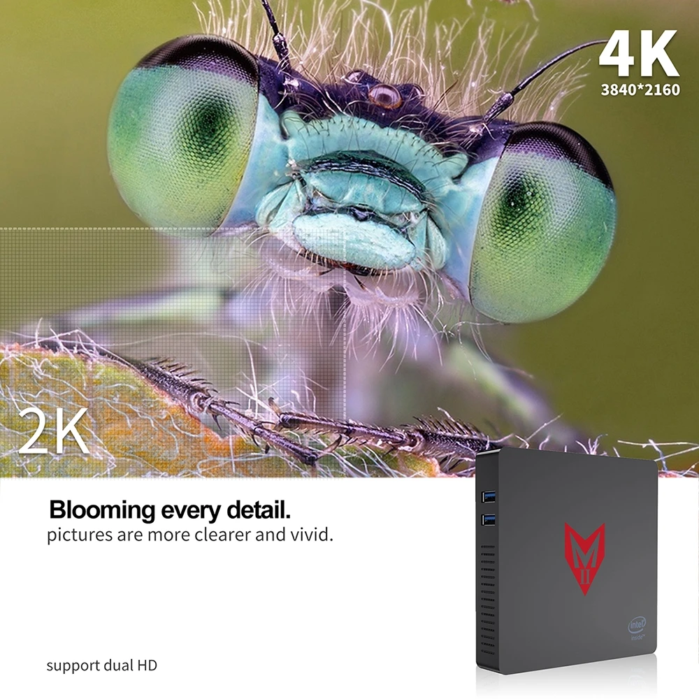 Мини ПК Beelink MII J4205 Win 10 LDDR4 8 ГБ 128 Гб ПЗУ BT 4 0 HD 1.4b 2 ГГц 5 Г wifi 1000 м медиа