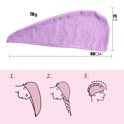 Волшебное полотенце для сушки волос, шапка для головы, шапочка для душа, быстросохнущее полотенце, обертка для волос из микрофибры, тюрбан, мягкая шапочка для ванны, супер впитывающая