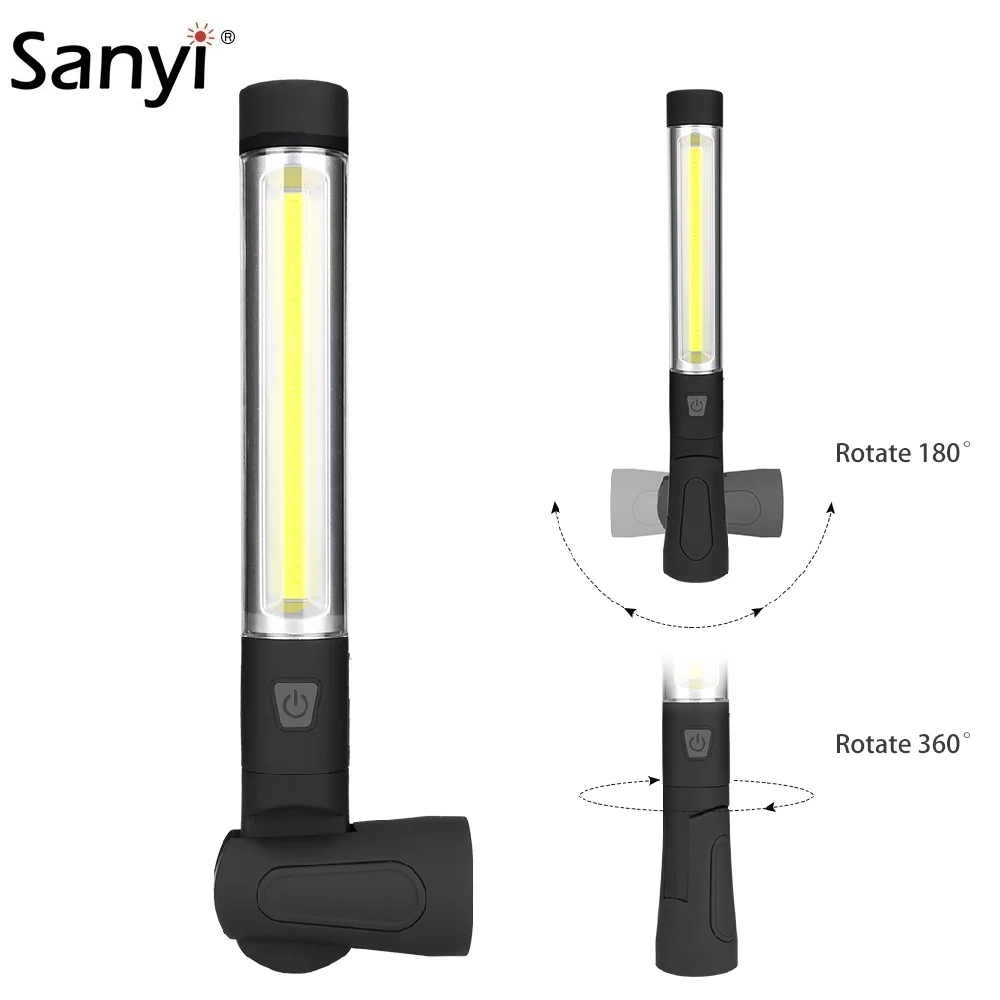 

Portable Work Light White Red LED Emergency Safety Flashlight Magnetic Work Inspection Lamp Handheld Lantern For Car Repairing