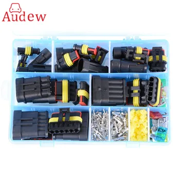 

AMP Kit 1/2/3/4/5/6 Pin Female Male Waterproof Car Electrical Wire Cable Automotive Connector Car Plug Terminal 190x128x35mm