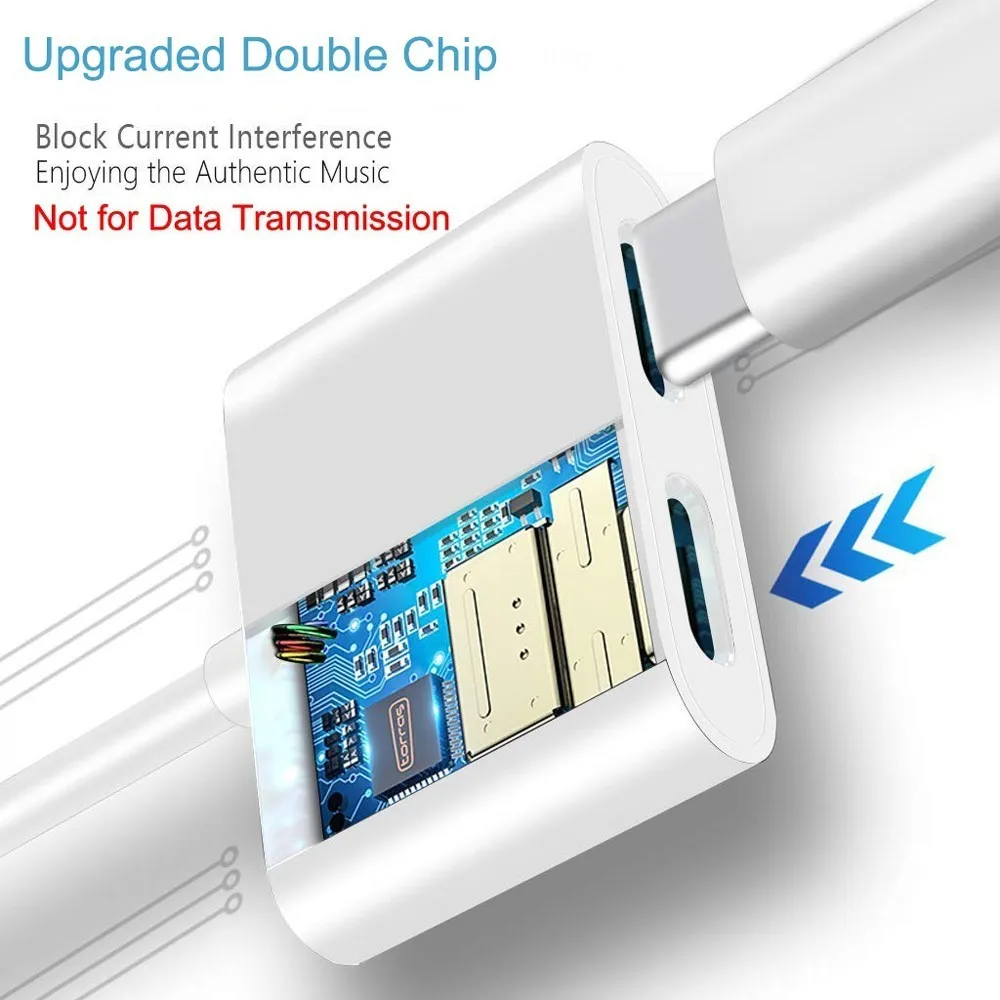 Usb type C аудио кабель адаптер двойной разъем разветвитель AUX USB наушники PD зарядное