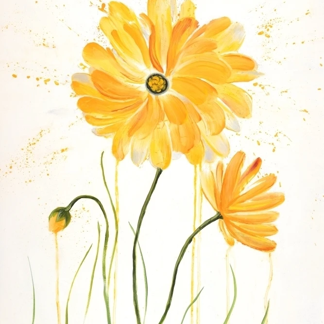 Flower Shower II Poster Print by Joy (12 x 18) |