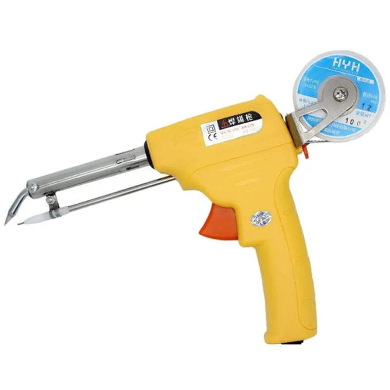 

Manual Yellow Tin Gun Suction Tin Device Electric Welding Gun Tool 60W Automatic Send Tin Soldering Iron Gun Solder Tool