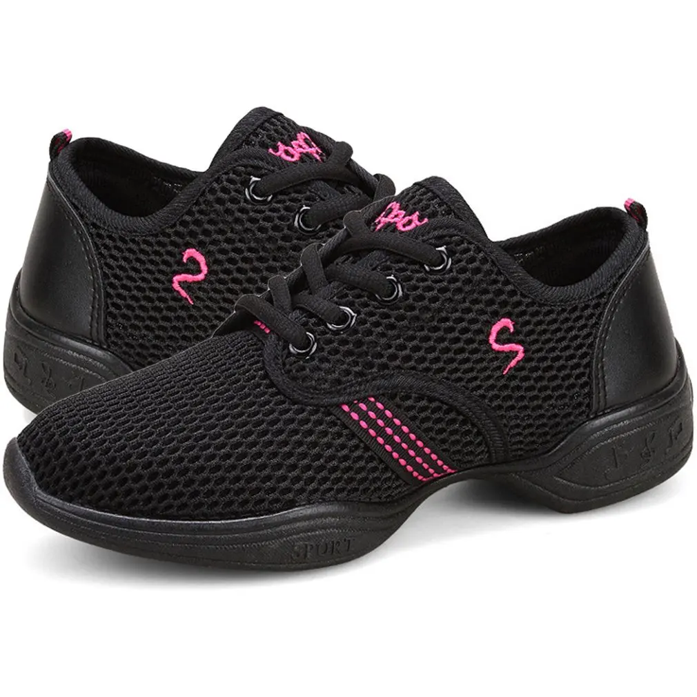

Female Dance Sneakers Soft Mesh Breathable Dance Shoes Woman Jazz Ballroom Practicing Shoes Spring Summer Sneakers
