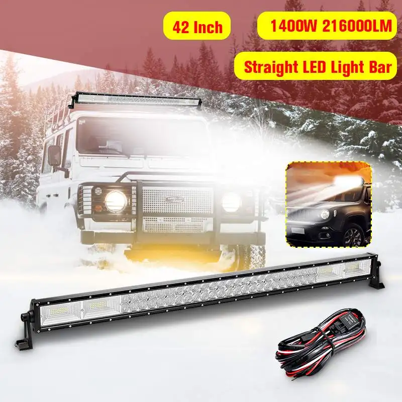 

1400W 42Inch LED Work Light Bar Combo Driving Lamps Waterproof 156LED Work Light 6000K For SUV ATV Offroad Vehicle