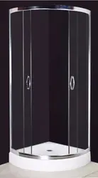 VidaXL современный душевой корпус 80x80 см изогнутый с скользким дизайном ванная комната стена против парового душа легко чистить