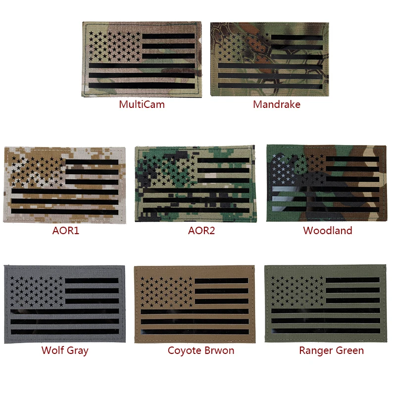 

TMC Army Embroidered Patch USA Name Tactical Badges Military Airsoft Wargame Gear Large US Flag Patch TMC2277 MC AOR MAD