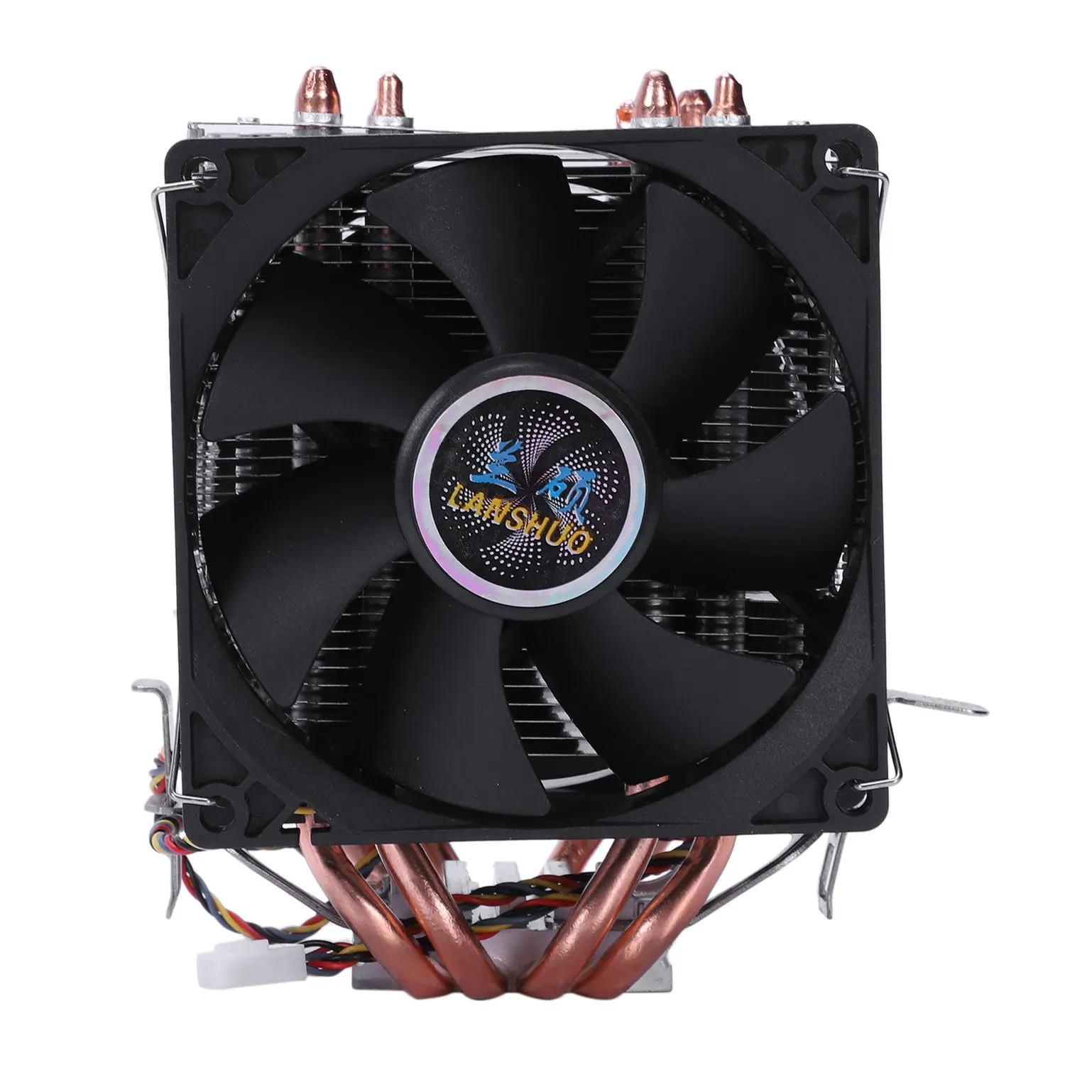 

LANSHUO 4 Heat Pipe 4 Wire Without Light Double Fan Cpu Fan Radiator Cooler Heat Sink For Intel Lga 1155/1156/1366 Cooler Heat