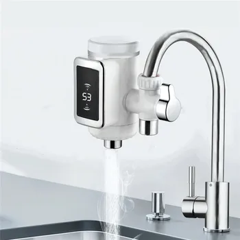 

3000W Free-installation Electric Water Heaters Kitchen Cool/Hot Water Faucet 3 Sec LED Water Heater Rotatable With Temp Display