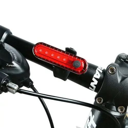 Светодиодный USB Перезаряжаемые велосипед Велоспорт велосипед хвост сзади безопасности Предупреждение светильник лампа горячие лампа аварийной сигнализации