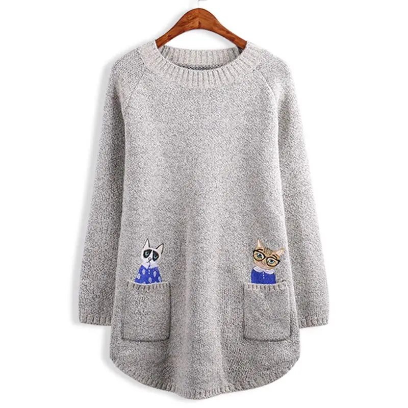 2019 Spring Women Sweater Ladies Casual Pullovers Cartoon Pull Femme Hiver Jumpers Long Sleeve Warm Knitted Sweaters Plus Size 2019 Spring Women Sweater Ladies Casual Pullovers Cartoon Pull Femme Hiver Jumpers Long Sleeve Warm Knitted Sweaters Plus Size