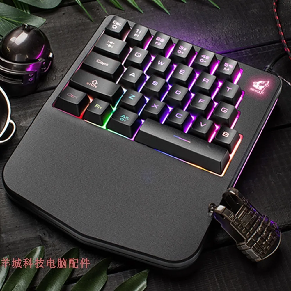 Клавиатура Freedom Wolf K11 для PUBG игровая односторонняя клавиатура с Цветной
