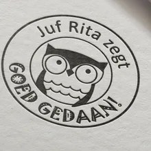 Сова хорошо сделана! Goed gedaan! Голландская печать учителя Персонализированные Пользовательское Имя штамп Самостоятельная Заправка чернилами для оценки подарка школы