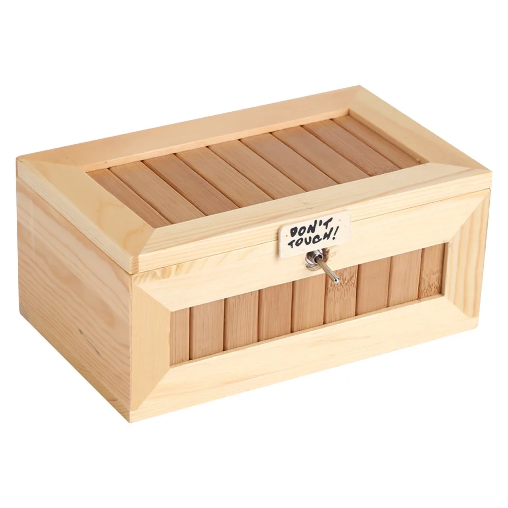 

Wooden Storage Boxes USB Electronic Box Cute Tiger Funny Interactive Stress Relief Toy Storage Box For Toys Desk Decoration