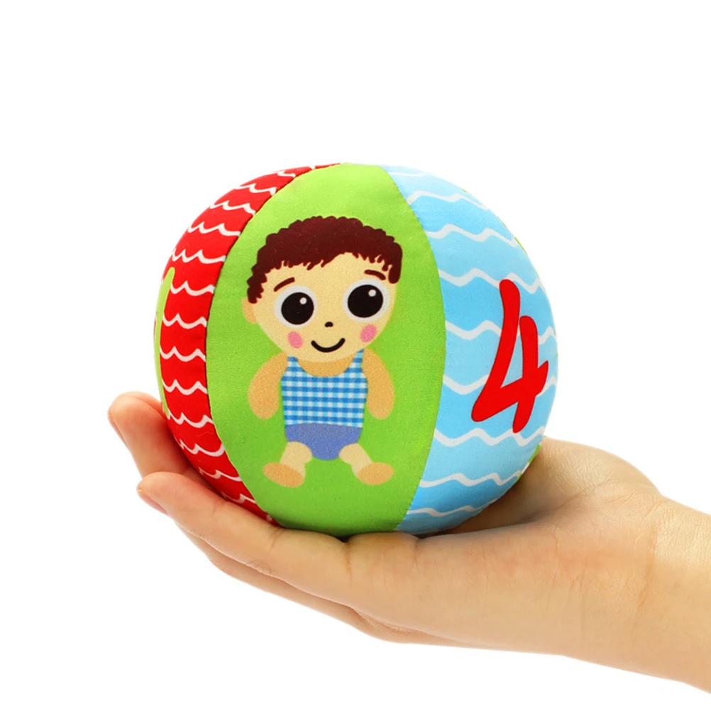 Детская многоцветная мягкая игрушка в виде мяча, плюшевый тканевый мячик, кольцо, колокольчик, ручной захват, Обучающие Игрушки для раннего развития, захватывающая игрушка, ручной Колокольчик, погремушка