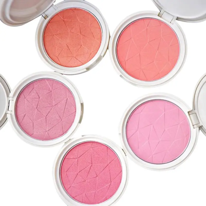 

1pc Bright Color Blush Box With Mirror And Brush Make-up Blush Light And Natural Easy To Apply Makeup For All Skin Tones