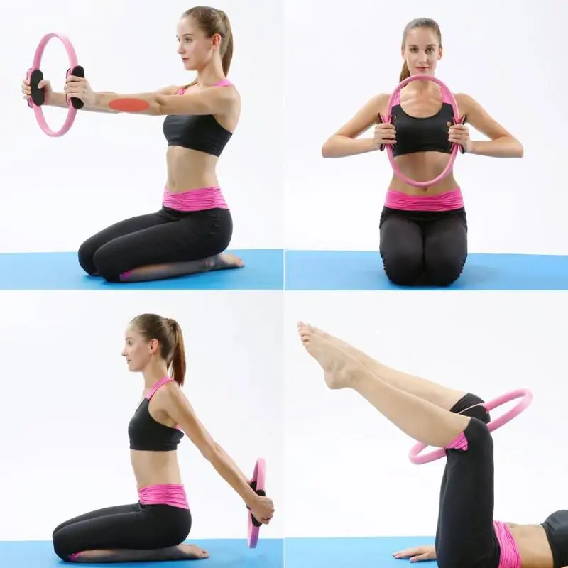 Новое двойное сцепление кольцо для йоги пилатеса для Тренировка мышц комплект магический круг мышцы тела упражнения йоги, фитнес инструмент Прямая поставка Z70