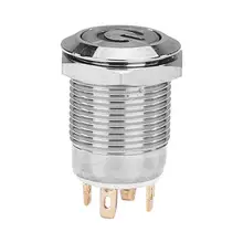 12 мм самовосстанавливающийся светодиодный 3 в металлический кнопочный переключатель мгновенная кнопка автоматического сброса Водонепроницаемая кнопка