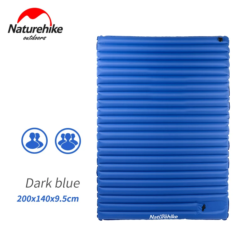 Naturehike 2 3 человека Открытый 200x120/140x9 5 см Коврик для кемпинга ТПУ надувной матрас