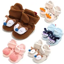 Милая детская обувь для малышей с героями мультфильмов; нескользящие носки для новорожденных с милыми животными; обувь для малышей; зимние носки-тапочки для малышей