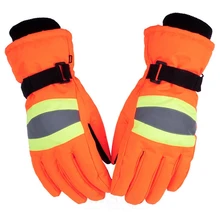 MOOL зимние теплые рабочие перчатки со светоотражающей полоской Нескользящие теплые перчатки для спорта на открытом воздухе безопасные руки Prote