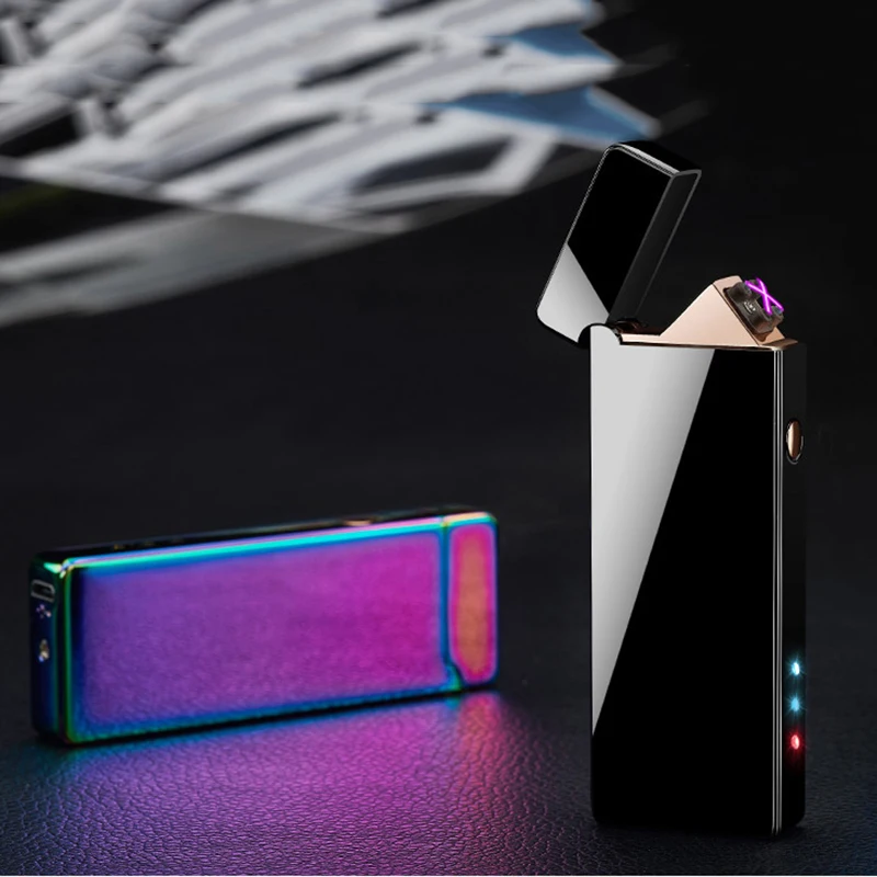 Перезаряжаемая Зажигалка Usb с двойной перекрестной дугой Электронная зажигалка