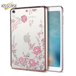KISSCASE Diamond цветочный планшеты Чехол для iPad 6 Mini 1 2 3 4 Роскошные 3D цветок Мягкая силиконовая задняя крышка для iPad Mini 1 2 3 Fundas