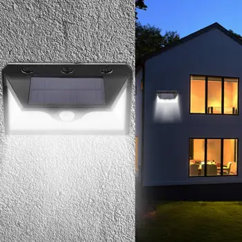

42/54/66 LED Solar Wall Light Waterproof Motion-Activated Outdoor Wall Light For Garden Path Lamp With Fittings