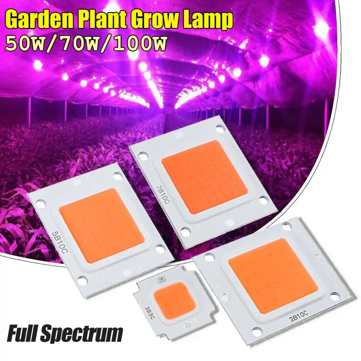 

Newest 50W 70W 100W COB LED Chip Indoor Plants Flower Garden Plant Grow Lamp Light Chip DIY Full Spectrum Diode LED Grow Lights