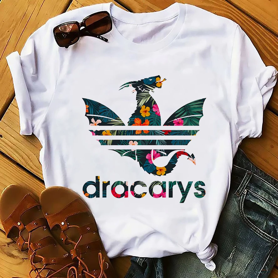 Забавная Мужская футболка Daenerys Dragon camiseta Dracarys новинка на лето белая Повседневная