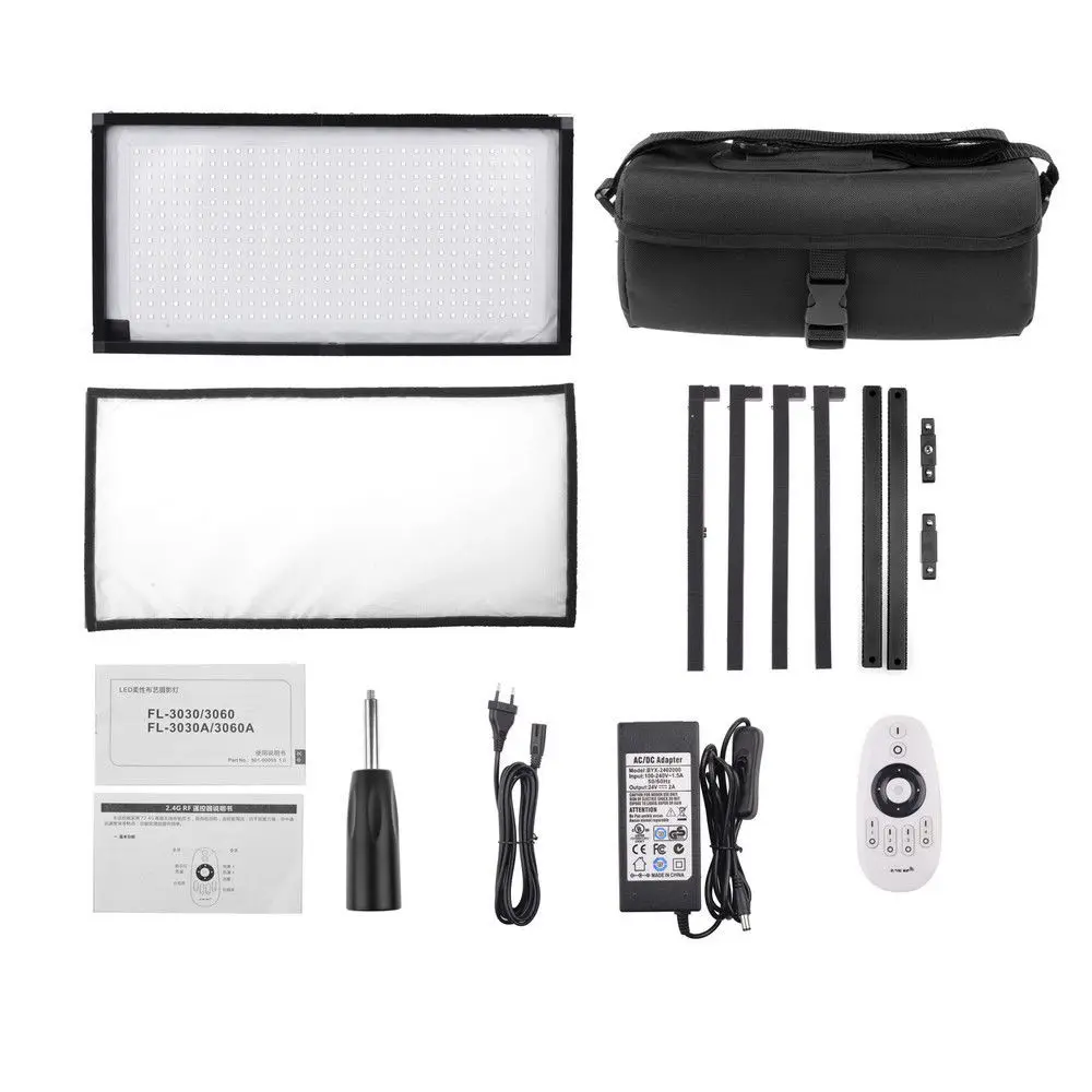 FL3060 30X60 Cm Flexibele Led Video Licht Stof Daglicht 5500K Voor Nikon D200 D300 D500 D600 D700 d800 D3400 D5500 D7500 Camera