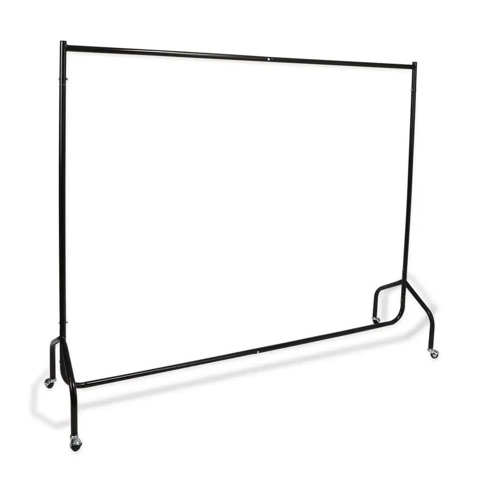 6FT Garment Clothes Rail Metal Heavy Duty Rack Home Shop Hanging Display Stand