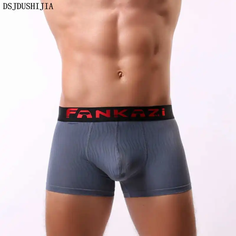 

DSJDUSHIJIA Mens Underwear Pouch Boxers Sexy Males U Bulge Boxer Shorts Trunks Underpants Breathable Sexy Black Underwear S-XL