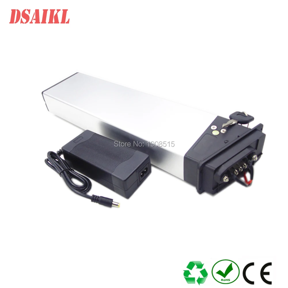 

Free shipping 500W 750W Folding lithium battery pack 48V 14Ah hidden ebike battery with 54.6V 2A charger