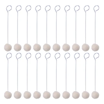 

20 Pieces Artificial Wool Daubers Leather Dye Tool Dye Dauber Dyeing Applicator With Metal Handle For Diy Crafts Projects