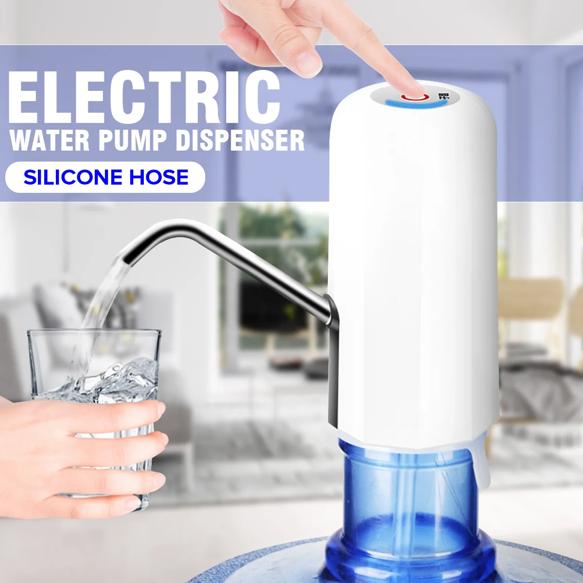 

Automatic Electric Water Pump Dispenser Water Bottle Pump Dispenser Gallon Drinking Bottle Switch USB Charging Kitchen Items