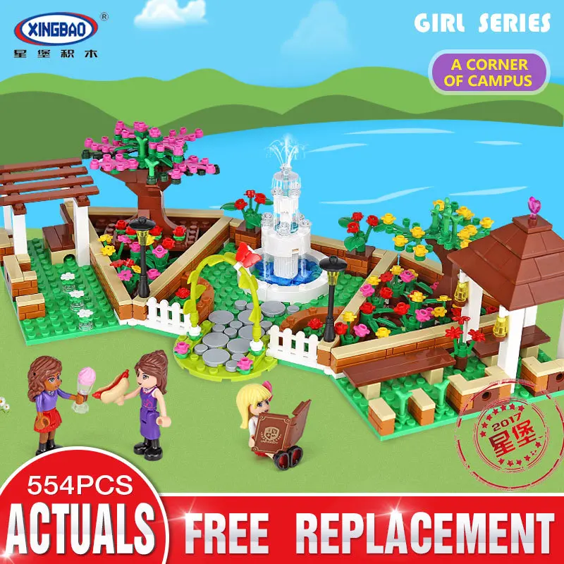 

Xingbao 12004 City Girl Series The Corner Of The School Set Building Blocks Bricks Compatible LP Funny Toys For Kids
