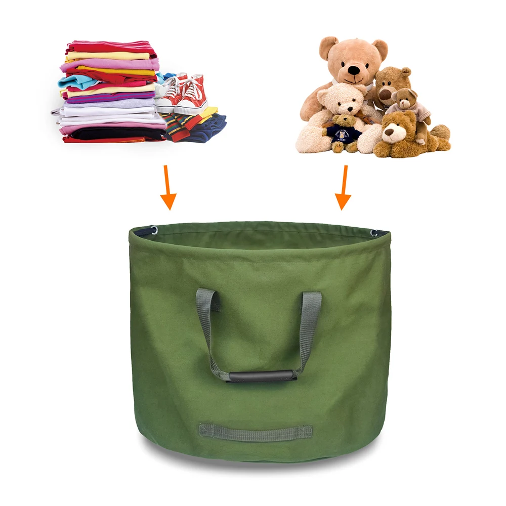 63 Gallons Collapsible Garden Bag for Leaves Reusable Garden Leaves Bag