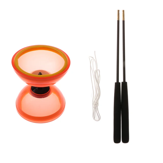 Diabolos Chinese YoYo 1-Bearing Diabolo Set with Aluminum Sticks and String 2