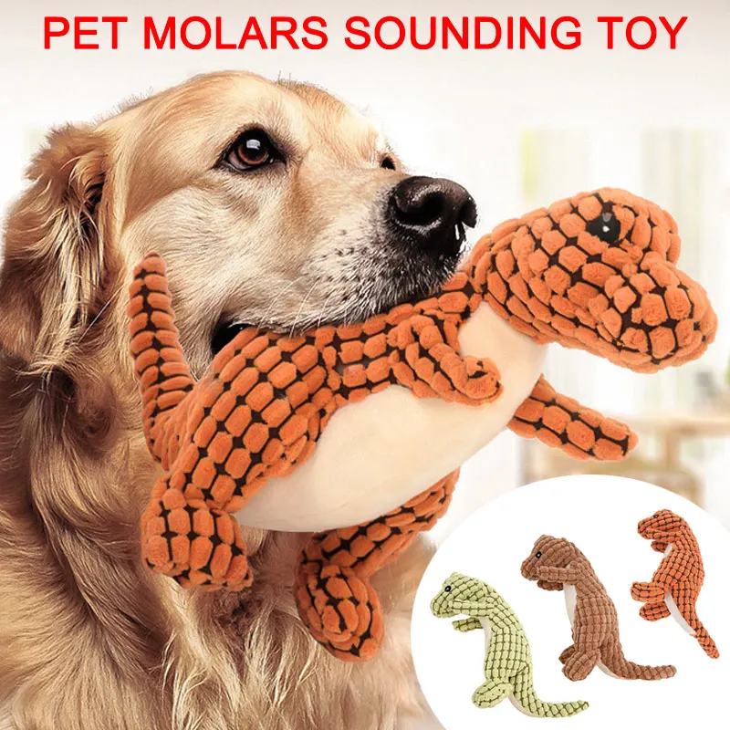 

Pet Dogs Toy Pet Puppy Chew Squeaky Plush Sound Toys Small Dinosaur Design WXV Sale