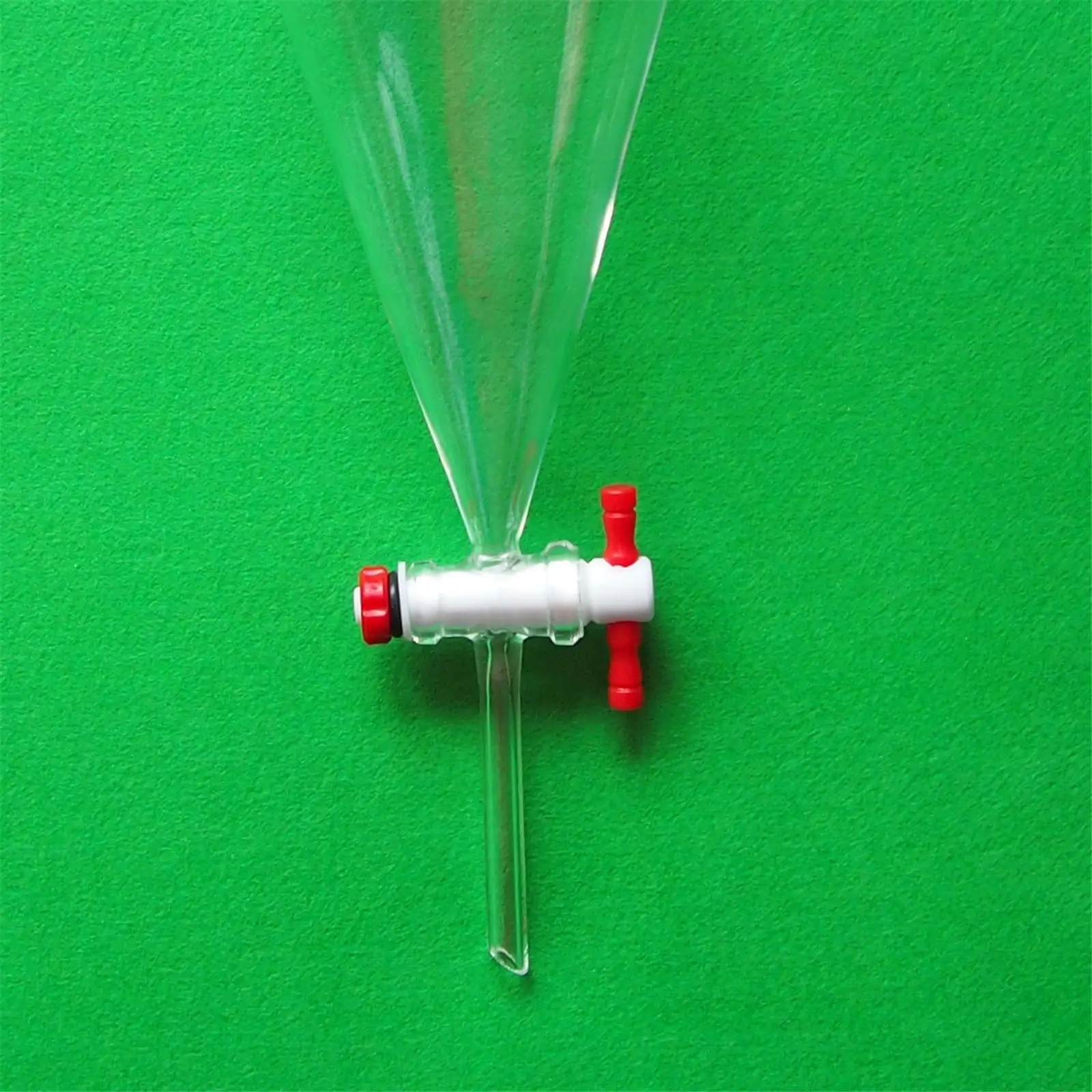 500ml,24/40, 유리 분리 깔때기, 배 모양, PTFE 마개, 스트레이트 드롭 튜브