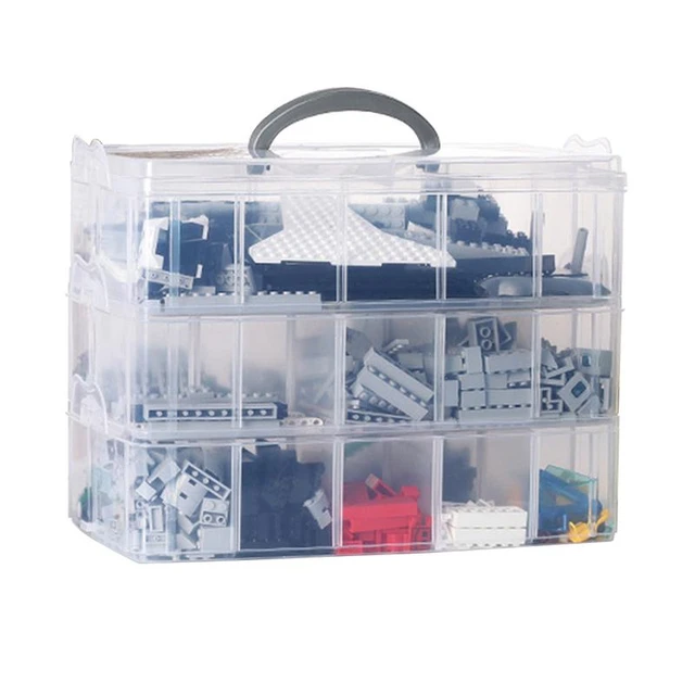 Building Blocks Storage Box Stackable Toys Organizer Storage Case Sundries  Container Cosmetic Box