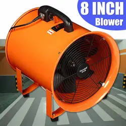 8 ''промышленный вентилятор Extractor портативный гараж высокой вращения осевой вентилятор воздуходувки мастерская вытяжной вентилятор