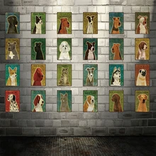 [Kelly66] собака и кошка металлический знак оловянный плакат домашний Декор Бар настенная живопись 20*30 см размер Dy52