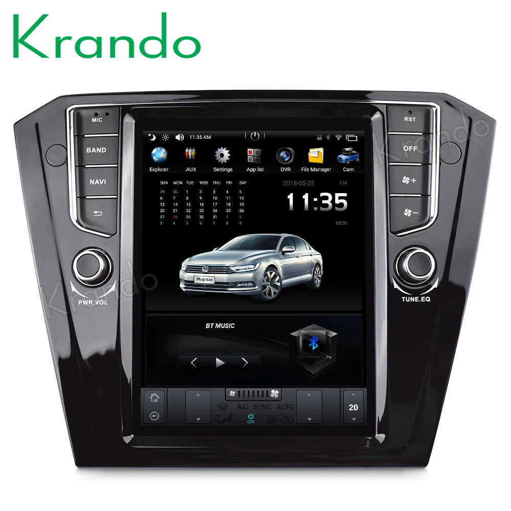 Sale Krando Android 8.1 10.4" Tesla Vertical touch screen car radio player for VW B8 Passat 2017+ multimedia player with gps 4